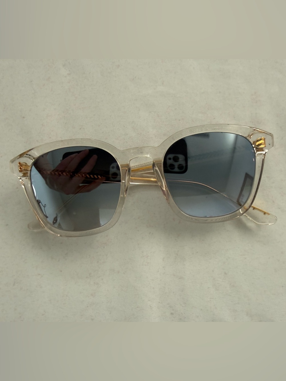 KREWE Prytania Clear Frame Sunglasses Retail $235